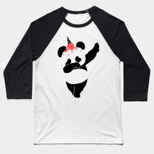 'Dabbing Panda Ice Cream Unicorn' Funny Panda Gift Baseball T-Shirt